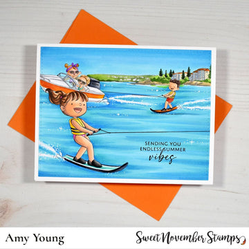 Digital Stamp - Summer On The Go: Water Skiing