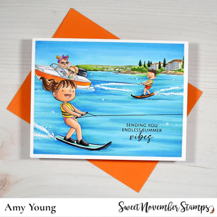 Digital Stamp - Summer On The Go: Water Skiing