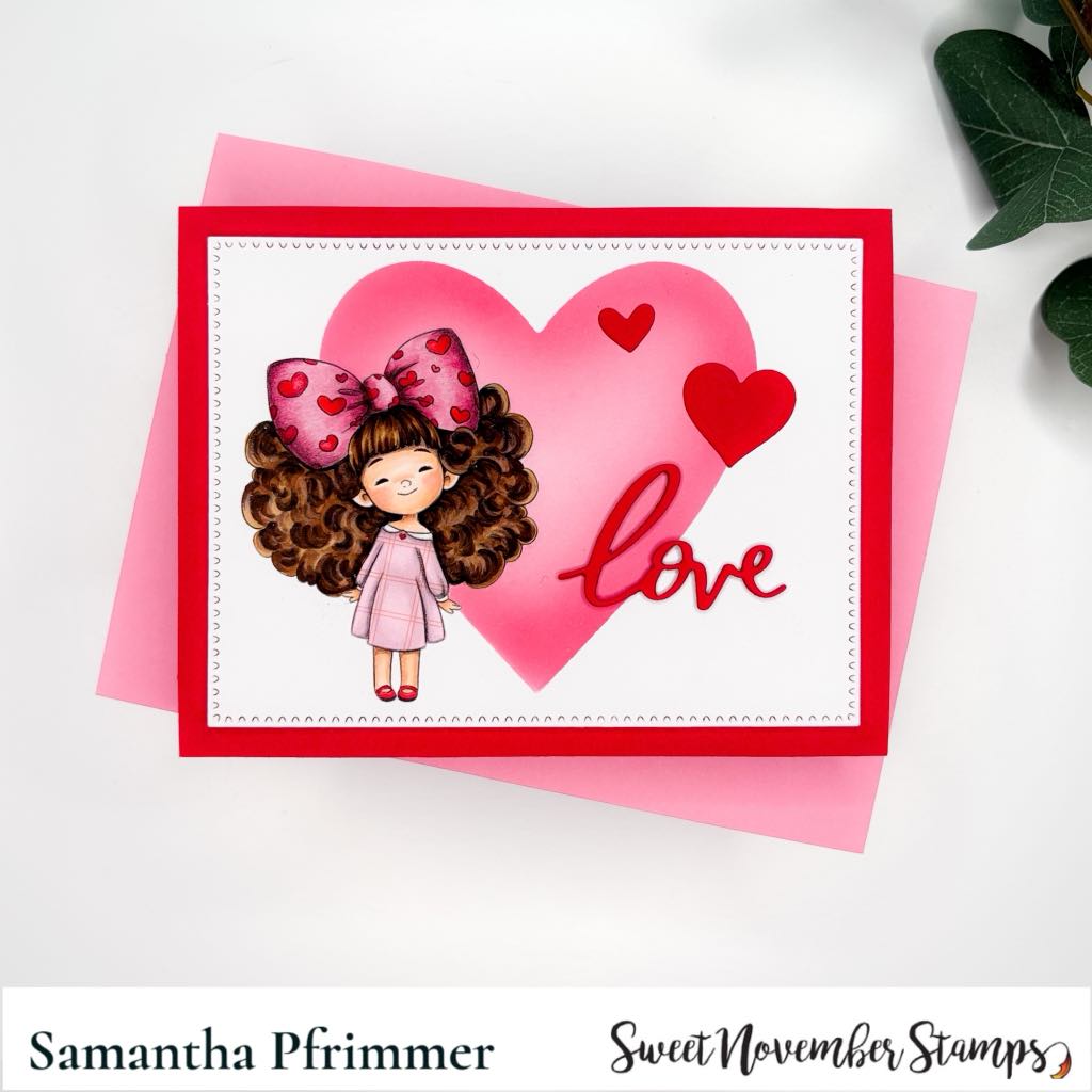 Digital Stamp - Hearts and Bows: Hallie Hearts