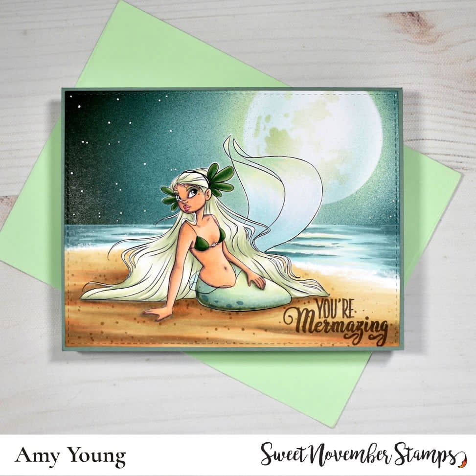 Digital Stamp - Lady Low Tide