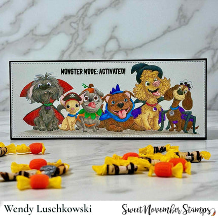 Digital Stamp - Howl-O-Ween Pups: Arthur's Dino Costume