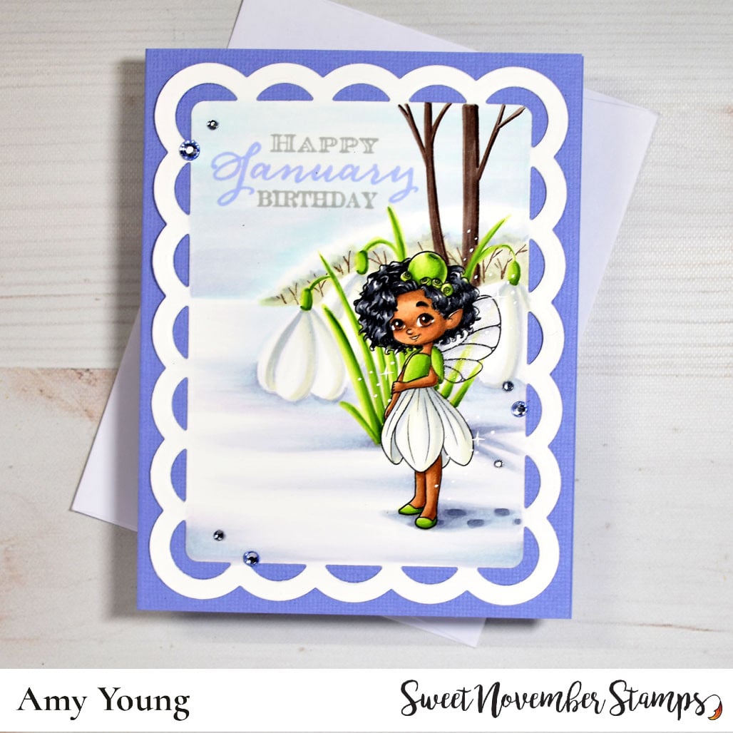 Clear Stamp Set - January Snowdrop Fairy – Sweet November Stamps