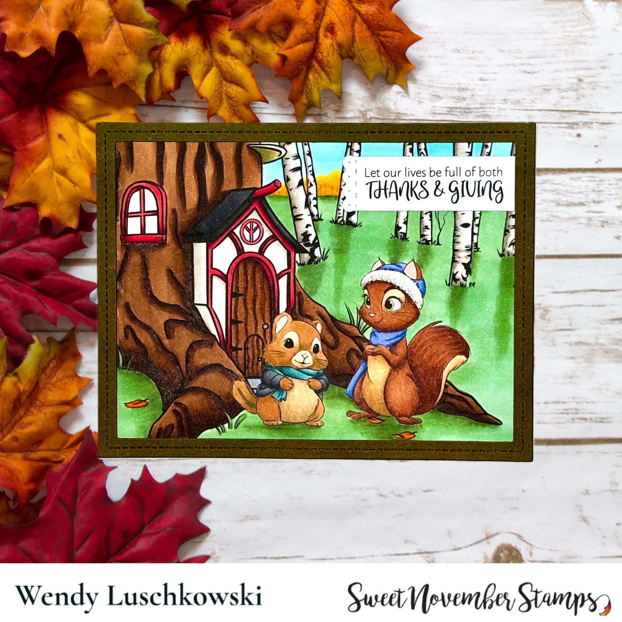 Digital Stamp - Cozy Fall Critter: Suzy Squirrel