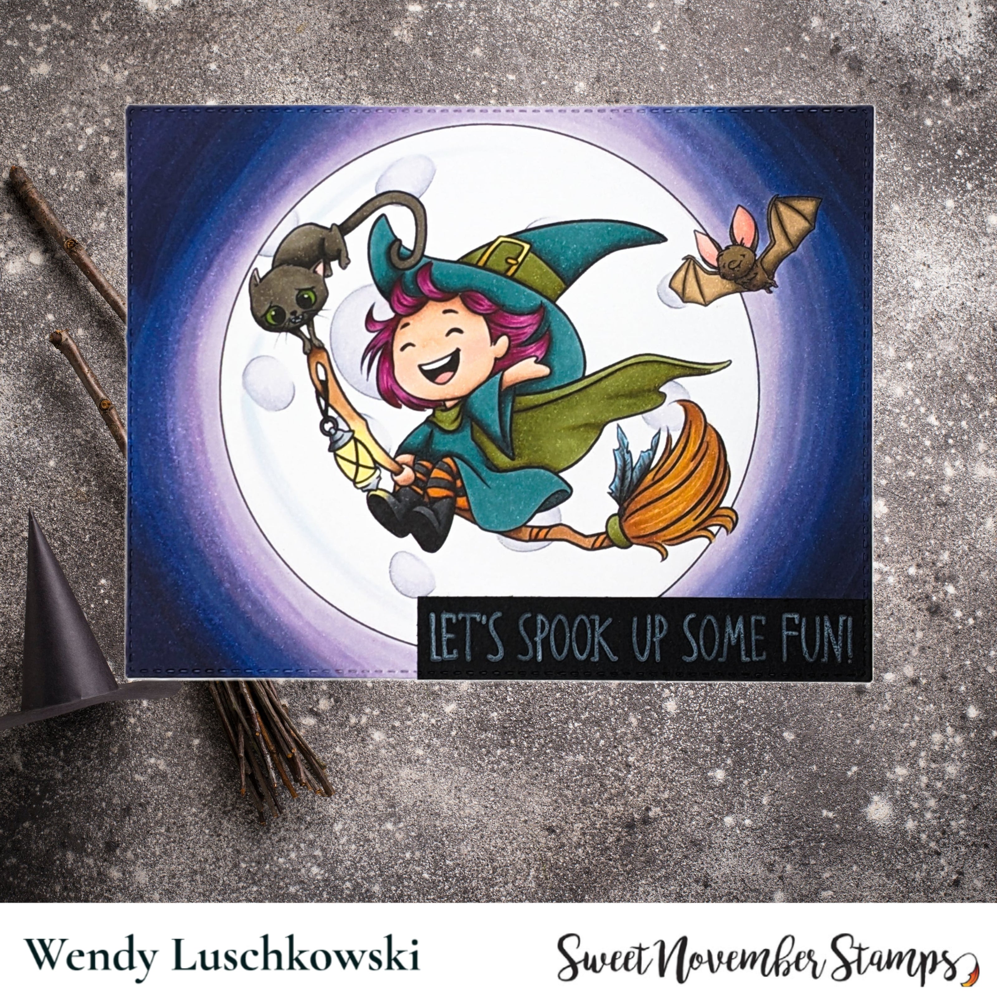 Digital Stamp - Witchee: Night Rider Philomena and Crash