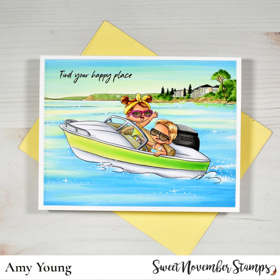 Digital Stamp - Summer On The Go: Motorboat