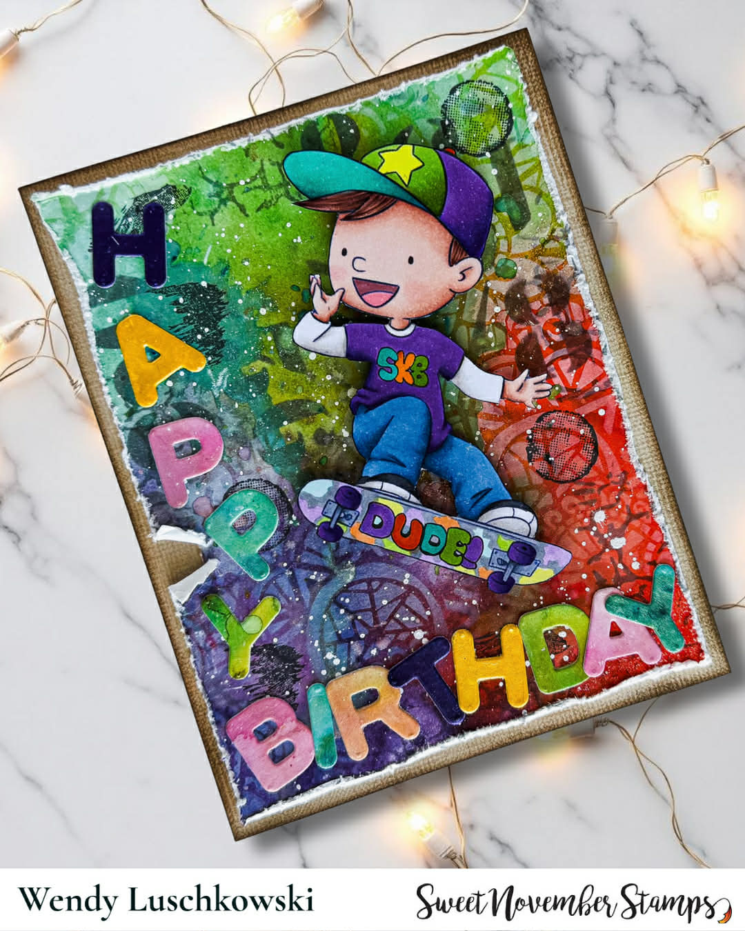 Digital Stamp - On the Go: Skateboard Roxie and Tony