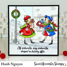 Load image into Gallery viewer, Clear Stamp Set - Retro Christmas Shoppers
