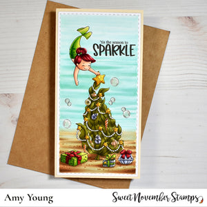 Digital Stamp - Merwee Christmas: Angelina and Seaweed Christmas Tree Scene Builder