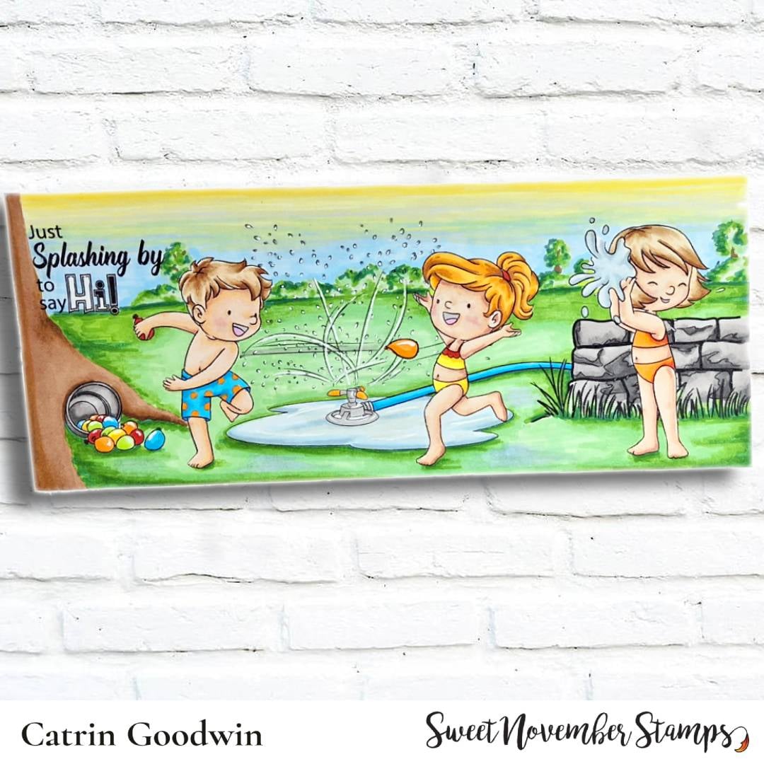 Digital Stamp - Wet and Wild Sprinkler Fun