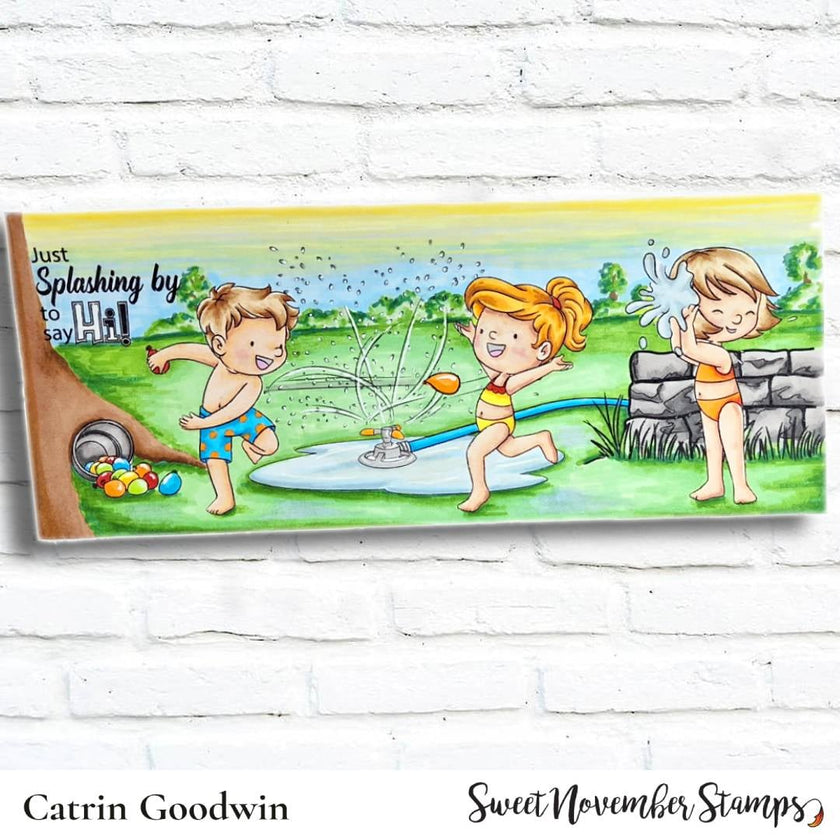 Digital Stamp - Wet and Wild Sprinkler Fun