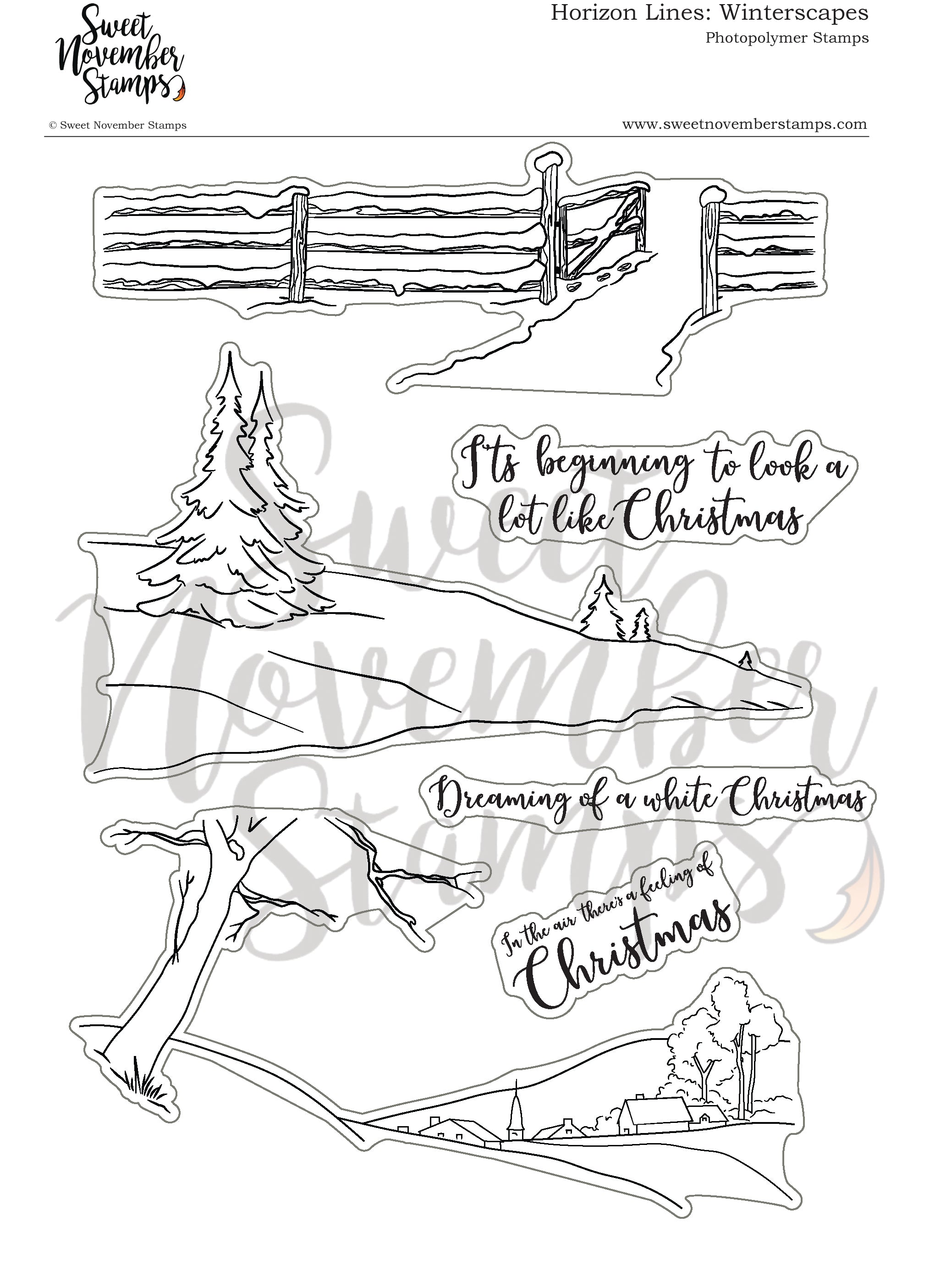 Clear Stamp Set - Horizon Lines: Winterscapes
