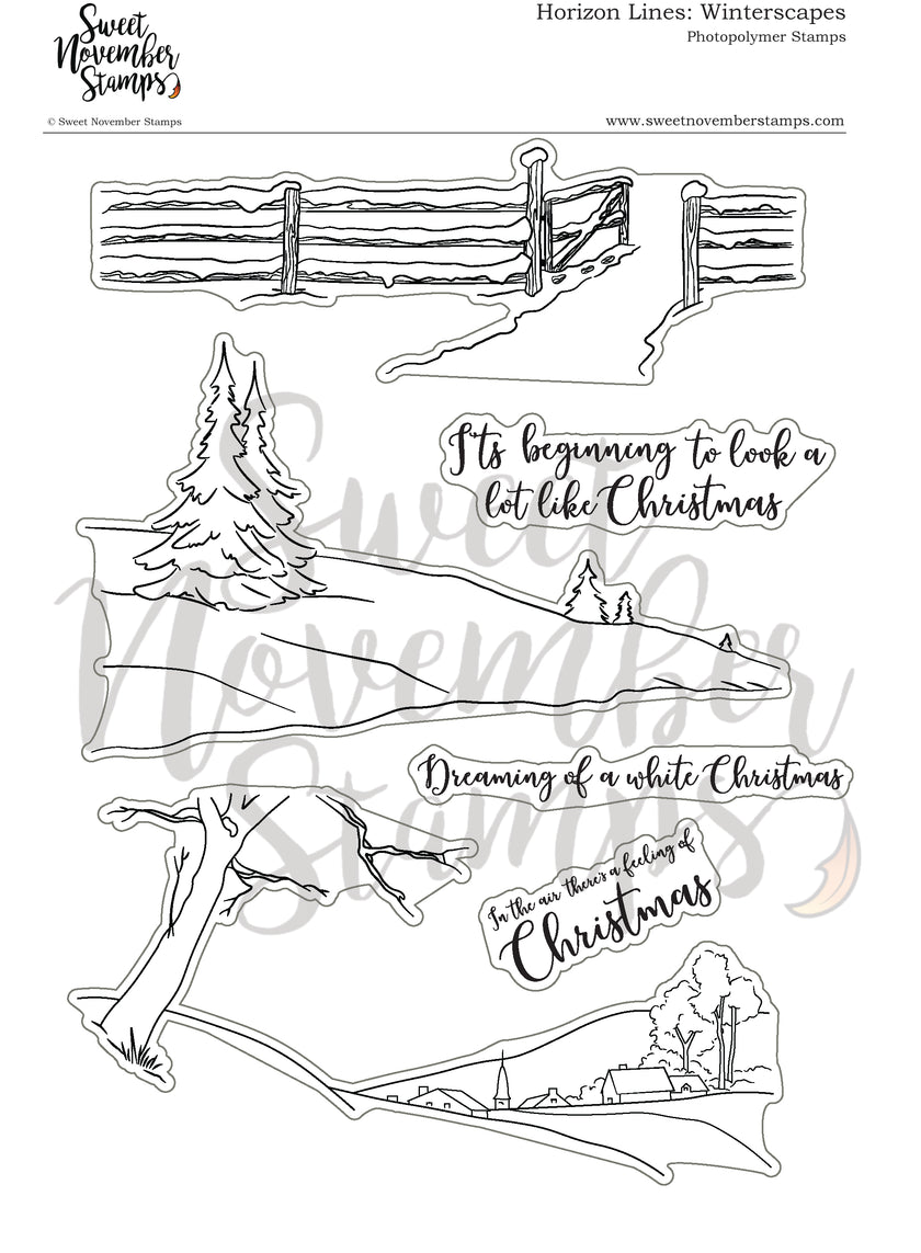 Clear Stamp Set - Horizon Lines: Winterscapes