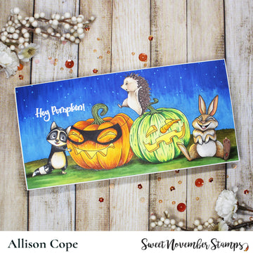 Digital Stamp - Pumpkin Pals: Masked Pumpkin and Robbie