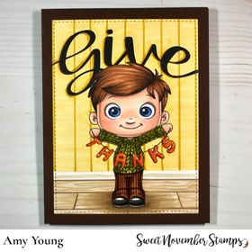 Digital Stamp - Thankful Cutie Boy