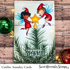 Digital Stamp - Tree Trimming Fairies:  Jingle Belle and Tippy Wisp