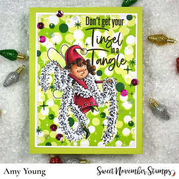 Digital Stamp - Tree Trimming Fairies: Tizzy Fizz