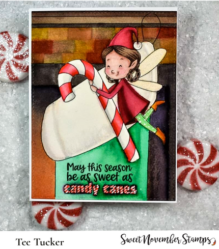 Digital Stamp - Tree Trimming Fairies: Twinkle Wink