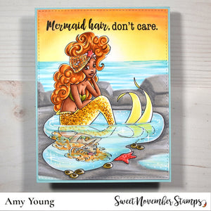 Digital Stamp - Mermaid Reflections: Mariana