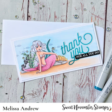 Digital Stamp - Mermaid Pals: Melody Shoresong and Cliff & Windy