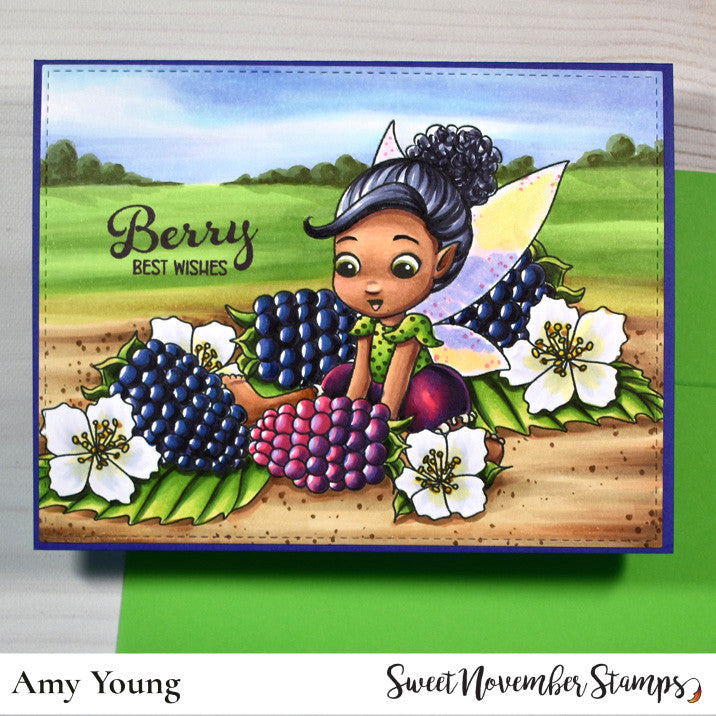 Digital Stamp - Summer Fruit Fairies: Blackberry