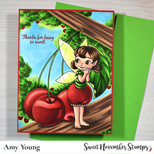 Digital Stamp - Summer Fruit Fairies: Cherry