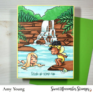 Clear Stamp Set - Horizon Lines: Waterfall