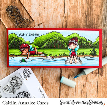 Clear Stamp Set - Horizon Lines: Waterfall Foliage