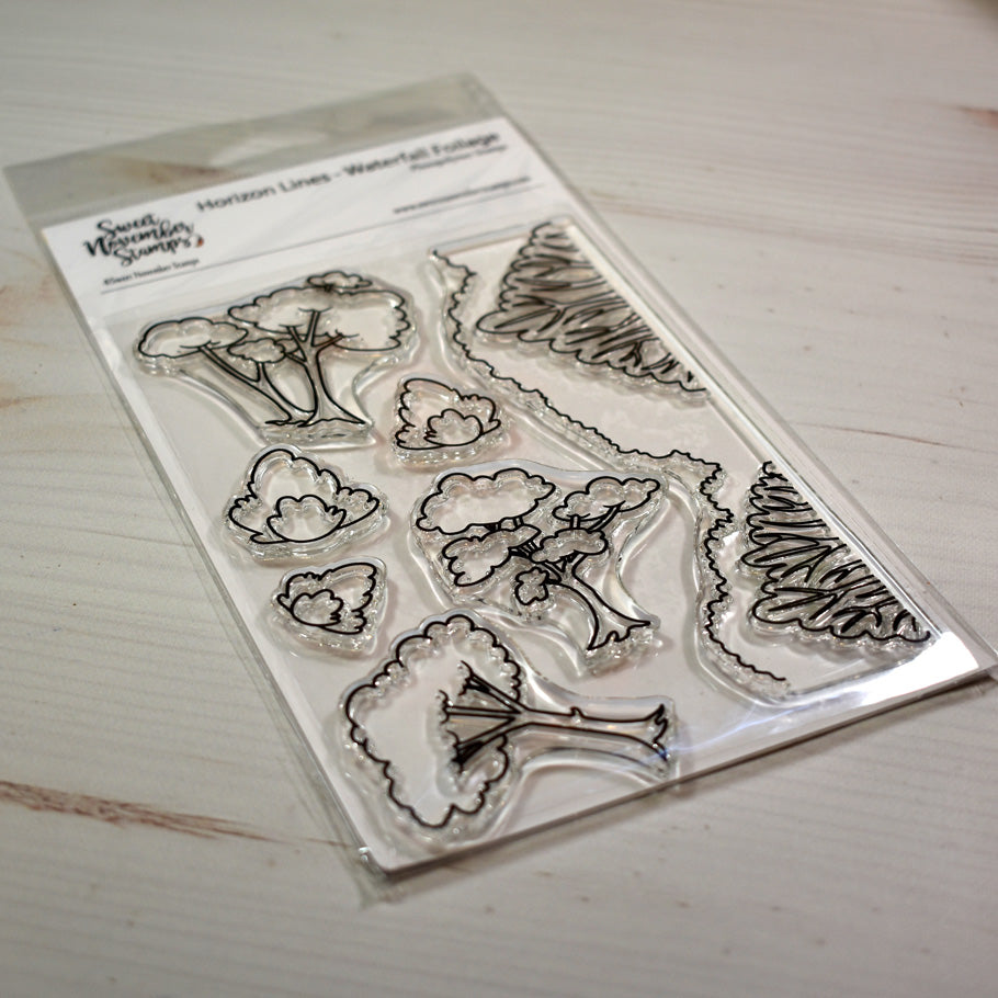 Clear Stamp Set - Horizon Lines: Waterfall Foliage