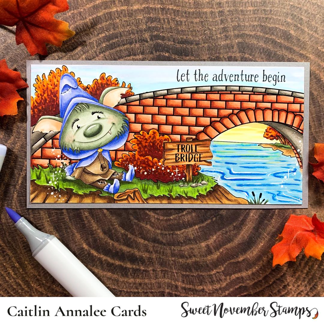 Digital Stamp - Don't Feed the Trolls: Troll Bridge Background Builder Set