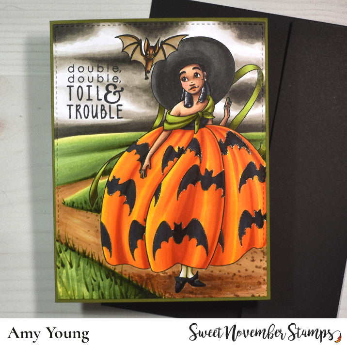 Digital Stamp - Catwalk Witches: Genevieve