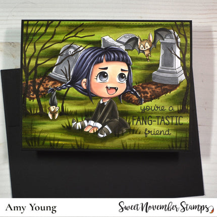 Digital Stamp - Frightful Flutterbees: Drusilla