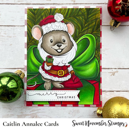 Digital Stamp - Merry Chrismouse: Santa Mouse