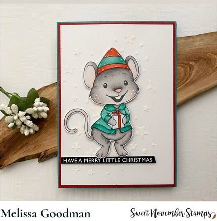 Digital Stamp - Merry Chrismouse: Elf Mouse