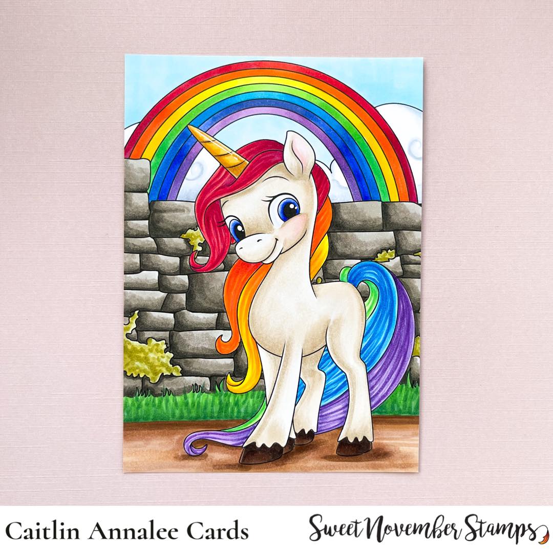 Digital Stamps - So Enchanting: Rainbow Background Builder and Sentiments