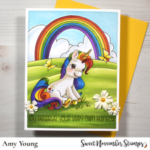 Digital Stamps - So Enchanting: Rainbow Background Builder and Sentiments
