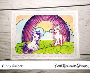 Digital Stamps - So Enchanting: Rainbow Background Builder and Sentiments