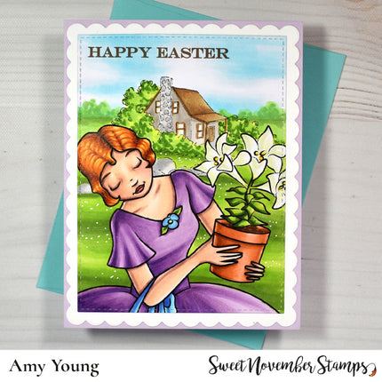 Digital Stamp - Vintage Spring Ladies: Blanche