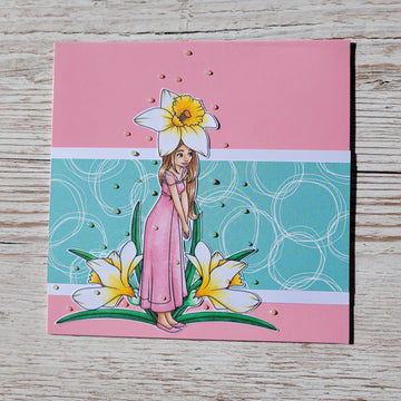 Digital Stamp - Spring Flower Faes: Daffodil