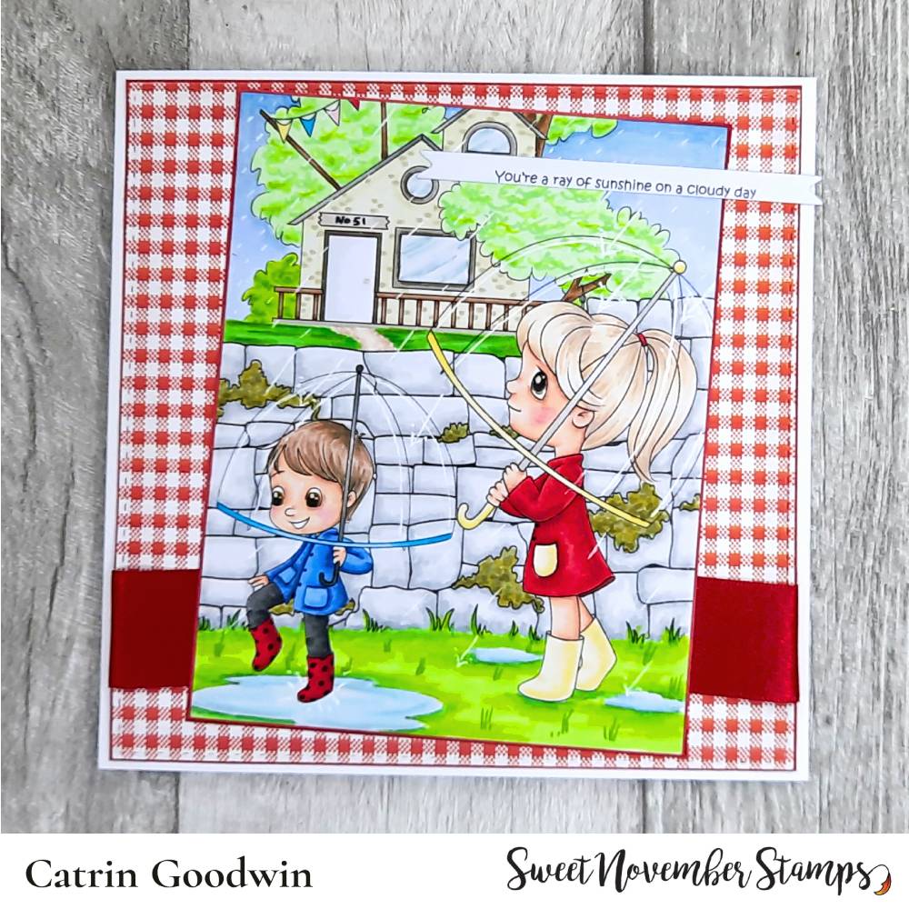 Digital Stamp - Umbrella Kids: Regen