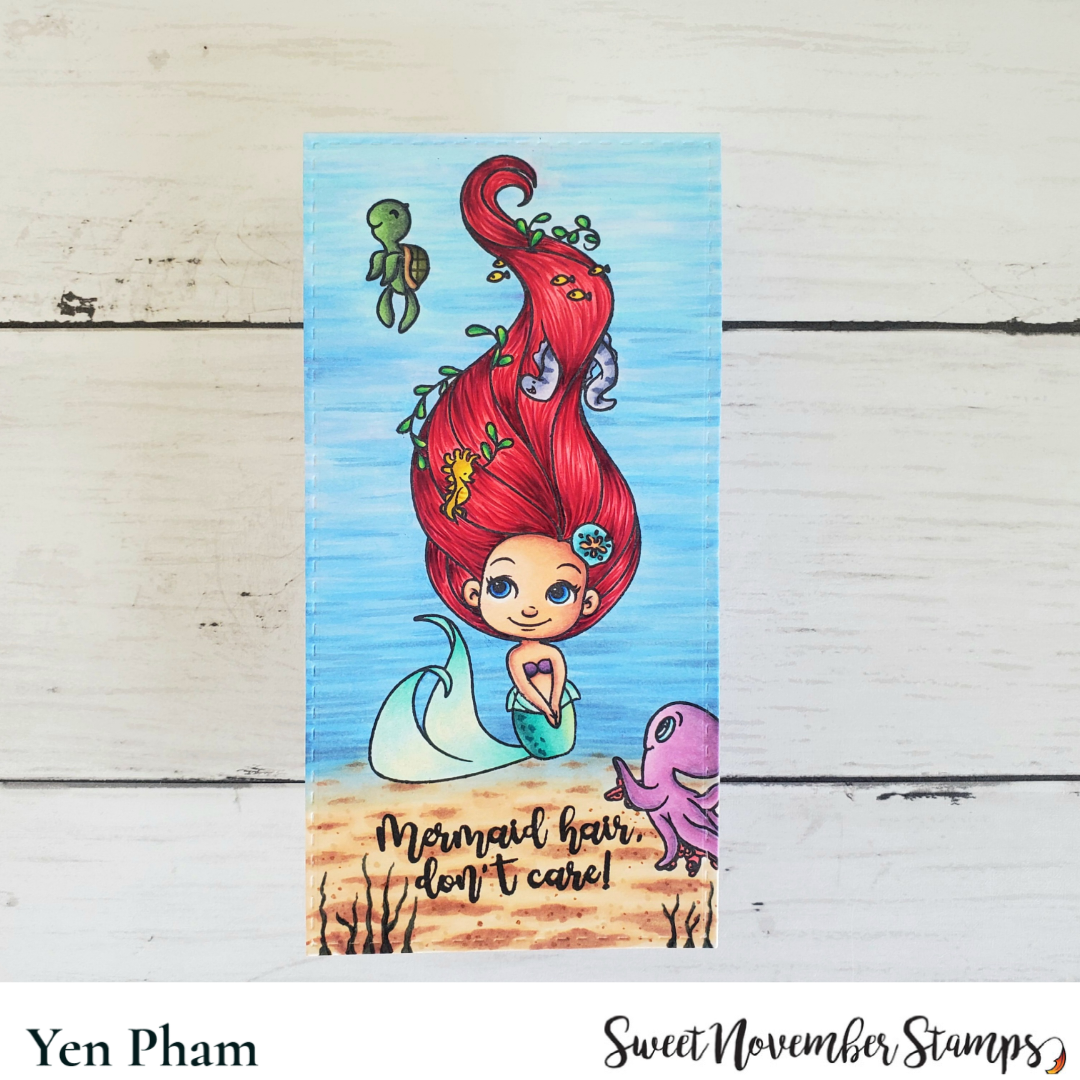 Clear Stamp Set - Mermaid hair