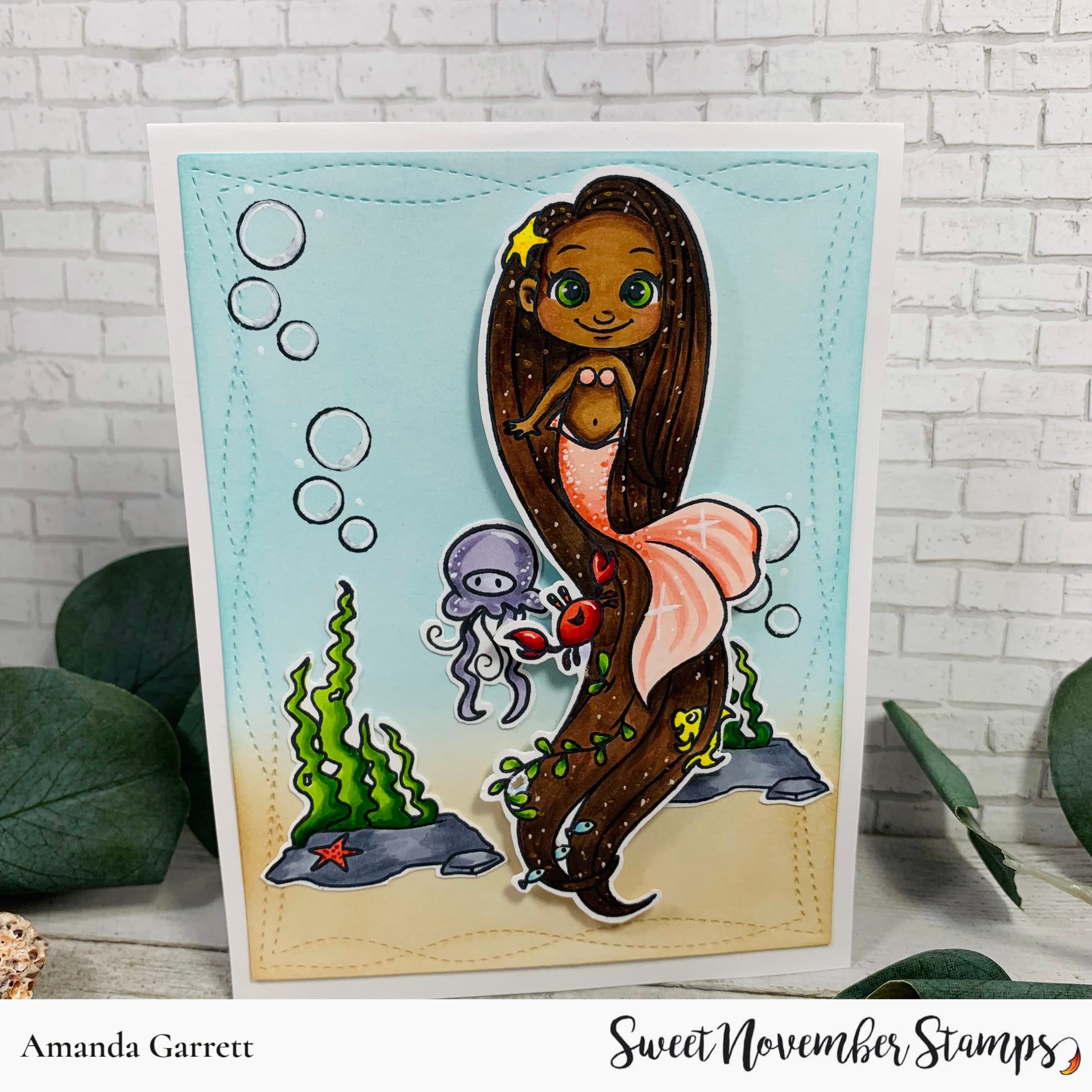 Clear Stamp Set - Mermaid hair