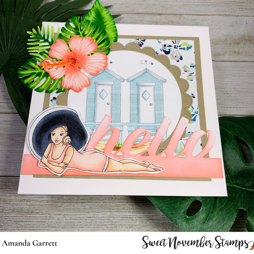 Digital Stamp - Background Builder: Beach Hut set