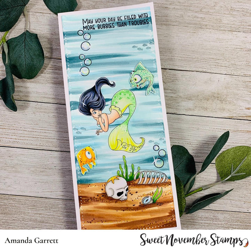 Digital Stamp - Stabby,Bitey: Scaredy Fish