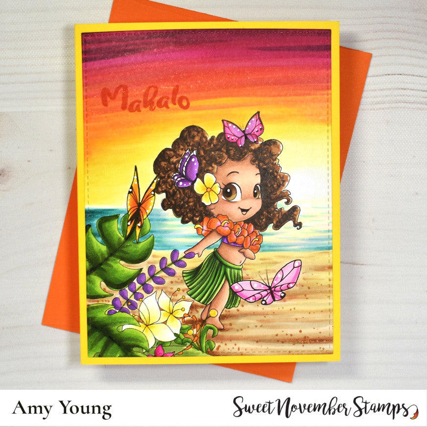 Digital Stamp - Tropical Flutterbees: Ele