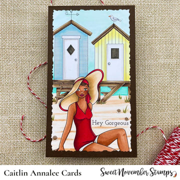 Digital Stamp - Vintage Beach Ladies: Monica