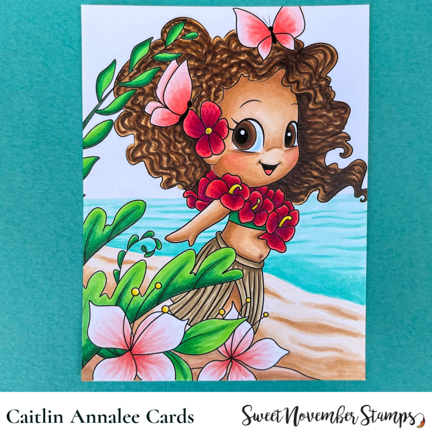 Digital Stamp - Tropical Flutterbees: Ele