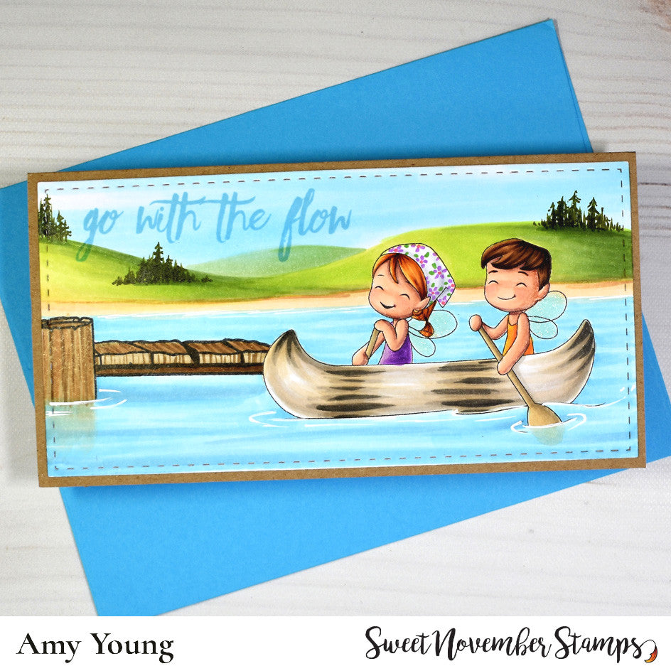 Digital Stamp - A Wee splash of fun: Rowing Carly and Calvin