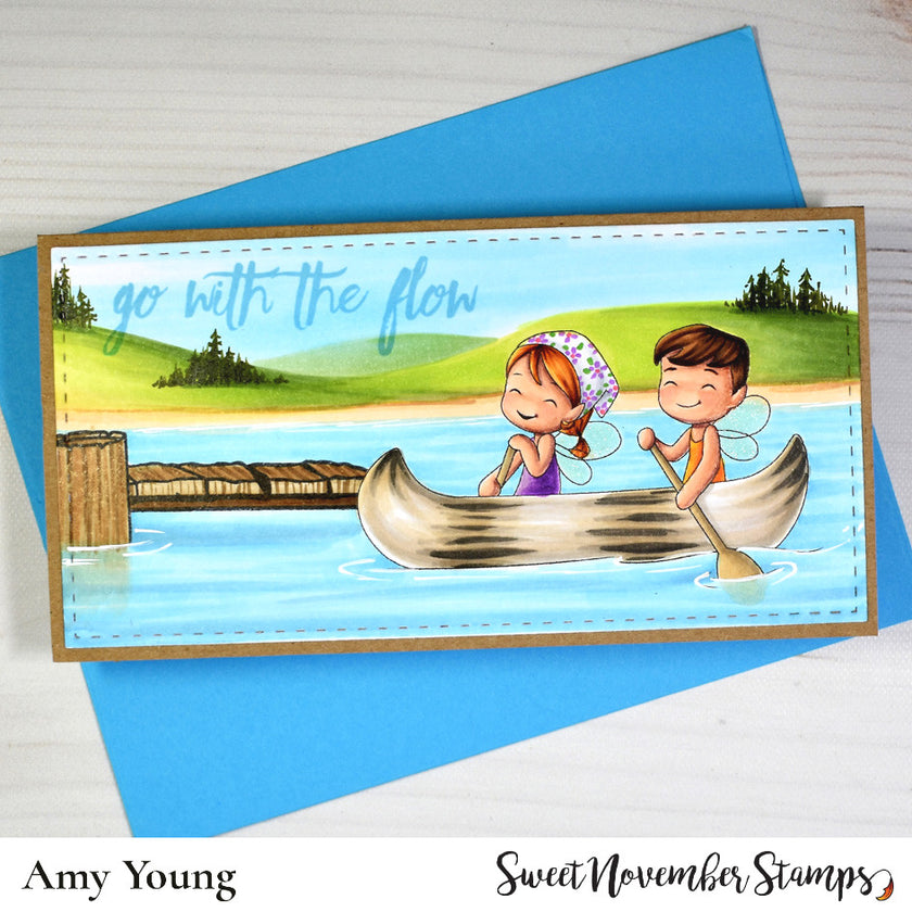 Digital Stamp - A Wee splash of fun: Rowing Carly and Calvin