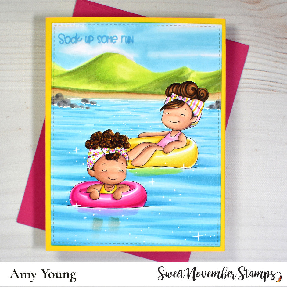 Digital Stamp - A Wee splash of fun: Floating Fiona