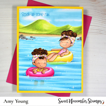 Digital Stamp - A Wee splash of fun: Floating Fiona